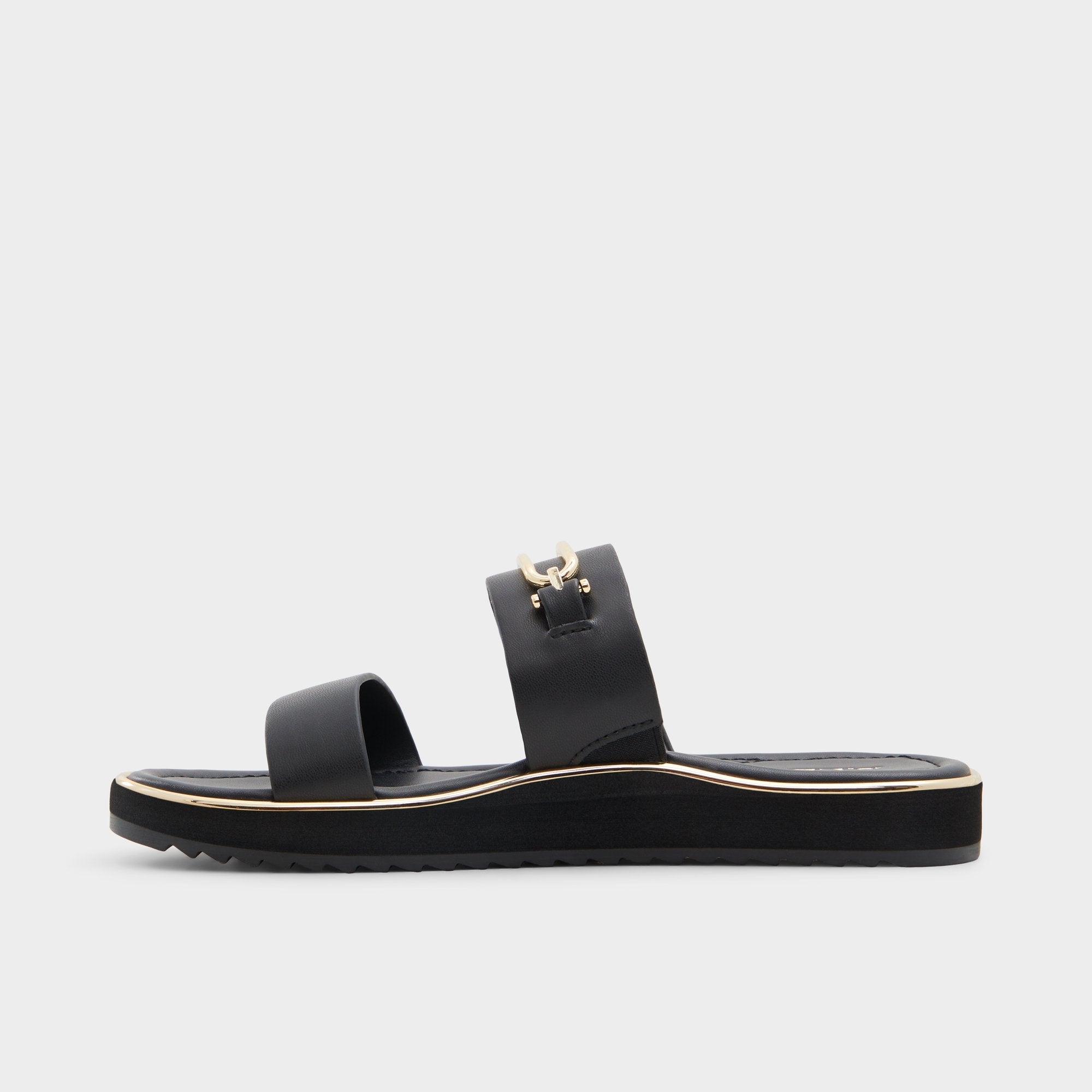 Aldo Lagoon Other Black Women's Strappy sandals - Strappy flat sandal, Footbed sandal Other black