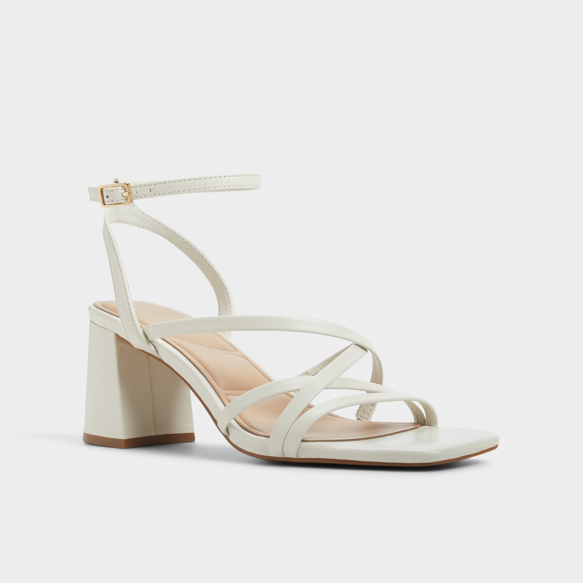 Aldo Esther Other White Women's Block heels - Strappy heeled sandal, Block heel Other white