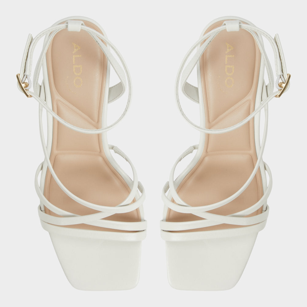 Aldo Esther Other White Women's Block heels - Strappy heeled sandal, Block heel Other white