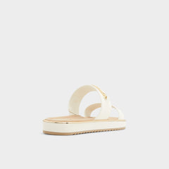 Aldo Lagoon White Women's Strappy sandals - Slide sandal, Footbed sandal White