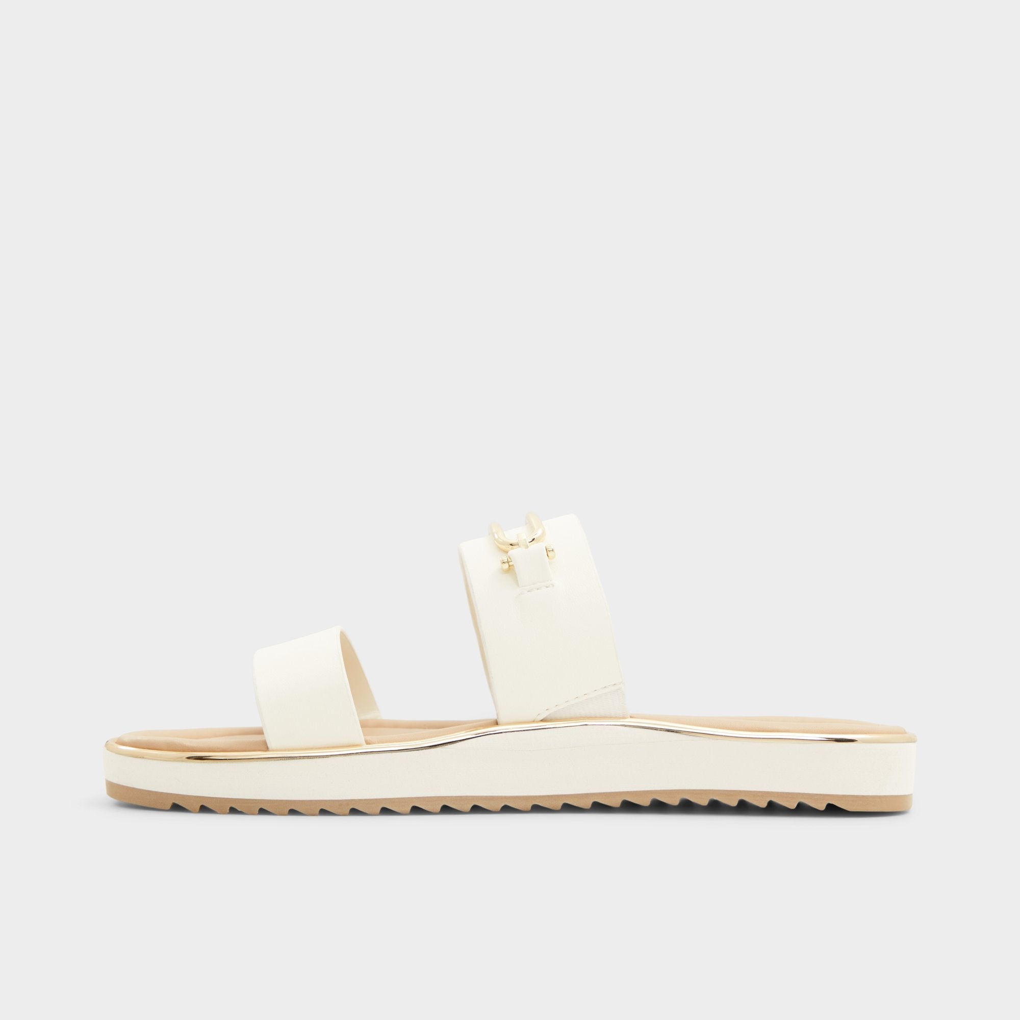 Aldo Lagoon White Women's Strappy sandals - Slide sandal, Footbed sandal White