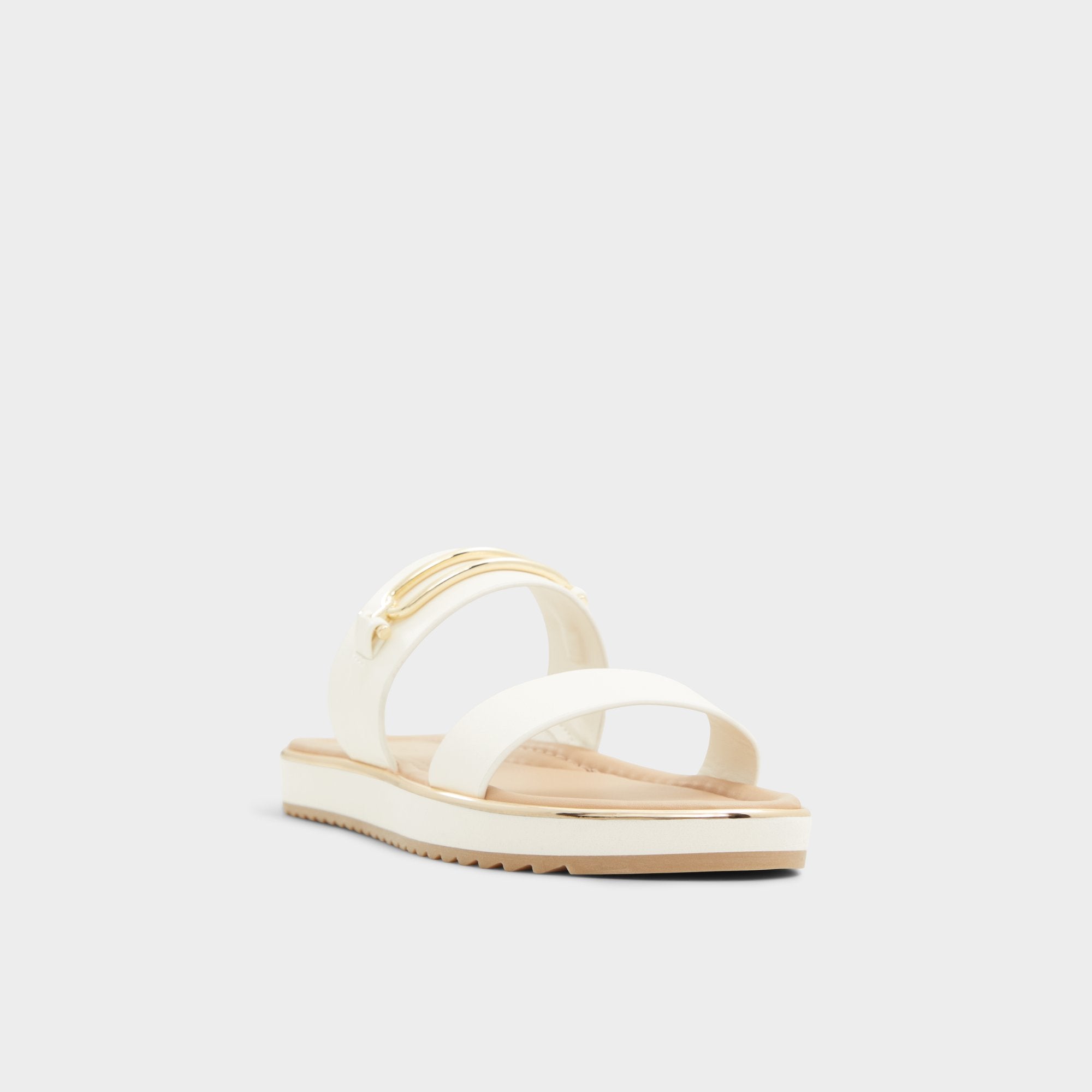 Aldo Lagoon White Women's Strappy sandals - Slide sandal, Footbed sandal White
