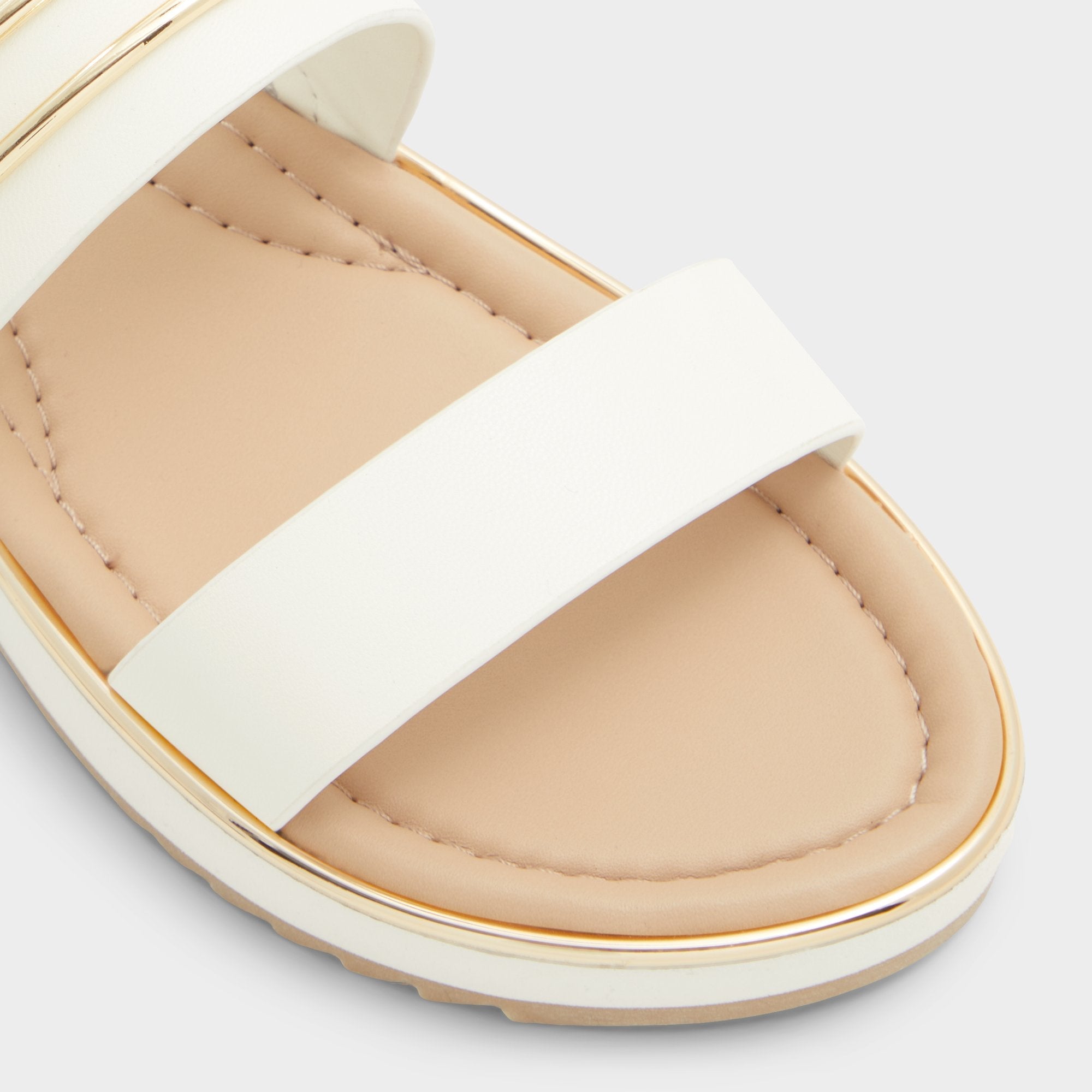 Aldo Lagoon White Women's Strappy sandals - Slide sandal, Footbed sandal White