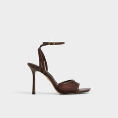Aldo Sharra in Dark Brown - Strappy heeled sandal, Stiletto heel Dark Brown