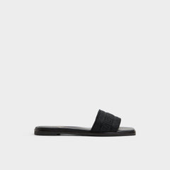 Aldo Oceania Black Women's Flats - Slide sandal Black