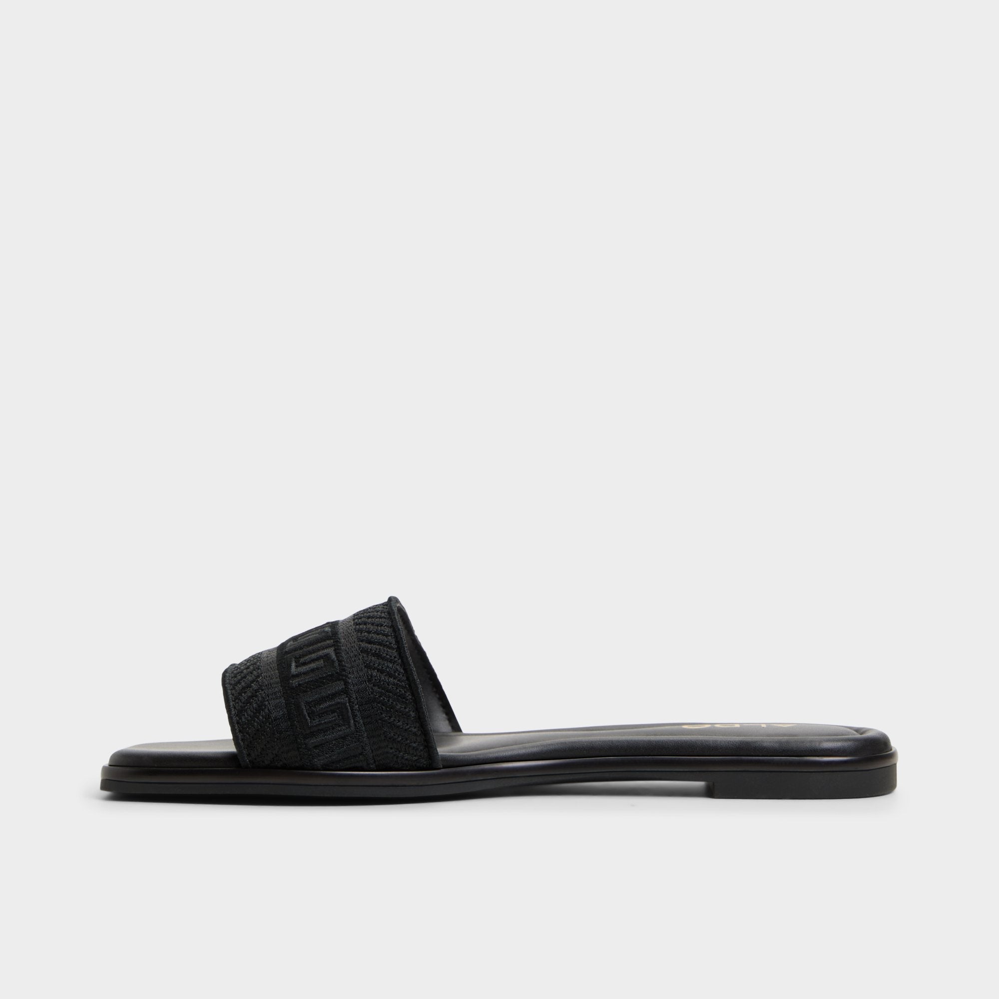 Aldo Oceania Black Women's Flats - Slide sandal Black