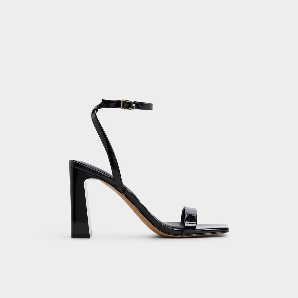 Aldo Azzira in Black - Strappy heeled sandal, Block heel Black