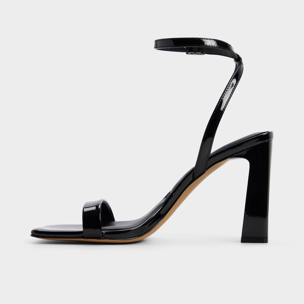 Aldo Azzira in Black - Strappy heeled sandal, Block heel Black