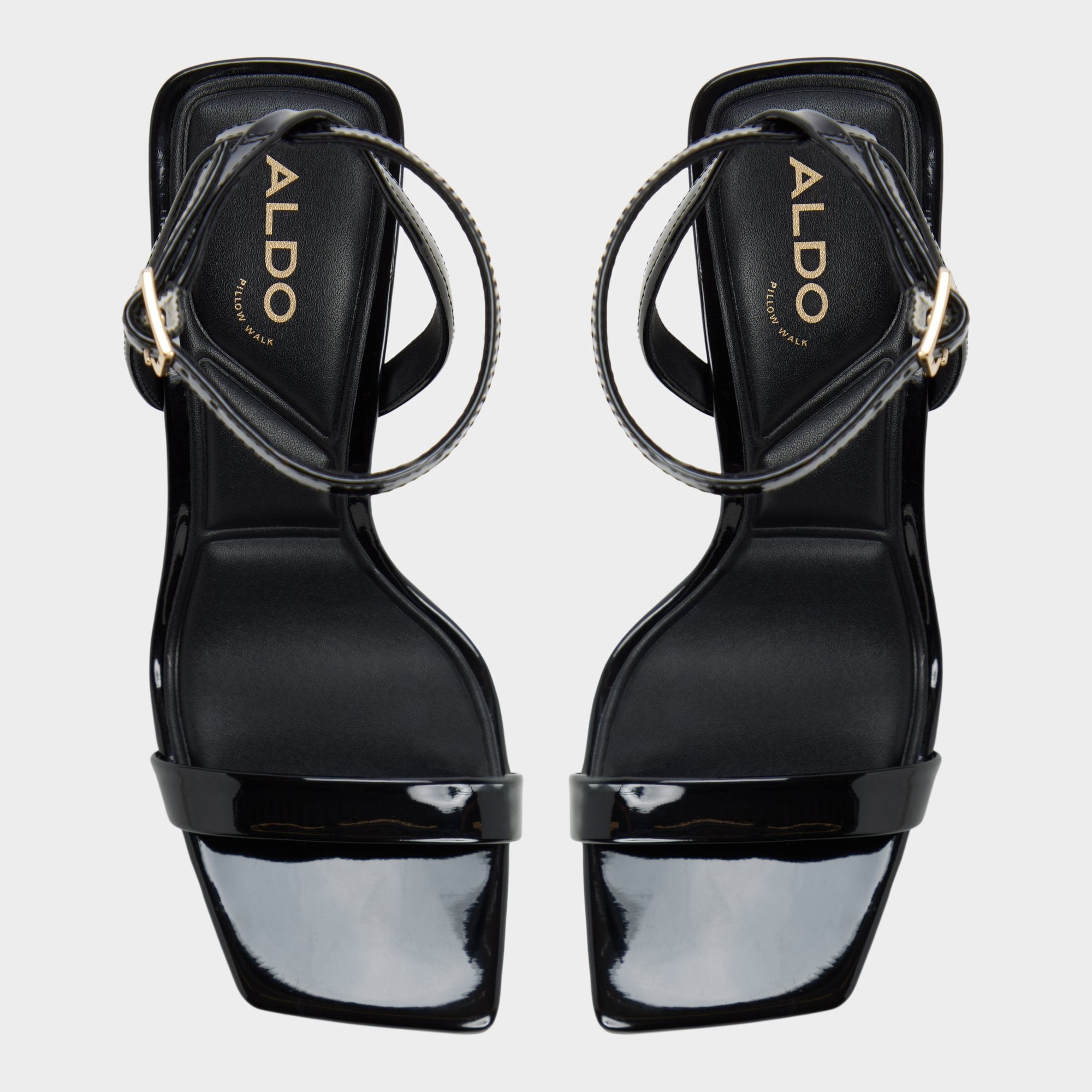 Aldo Azzira in Black - Strappy heeled sandal, Block heel Black