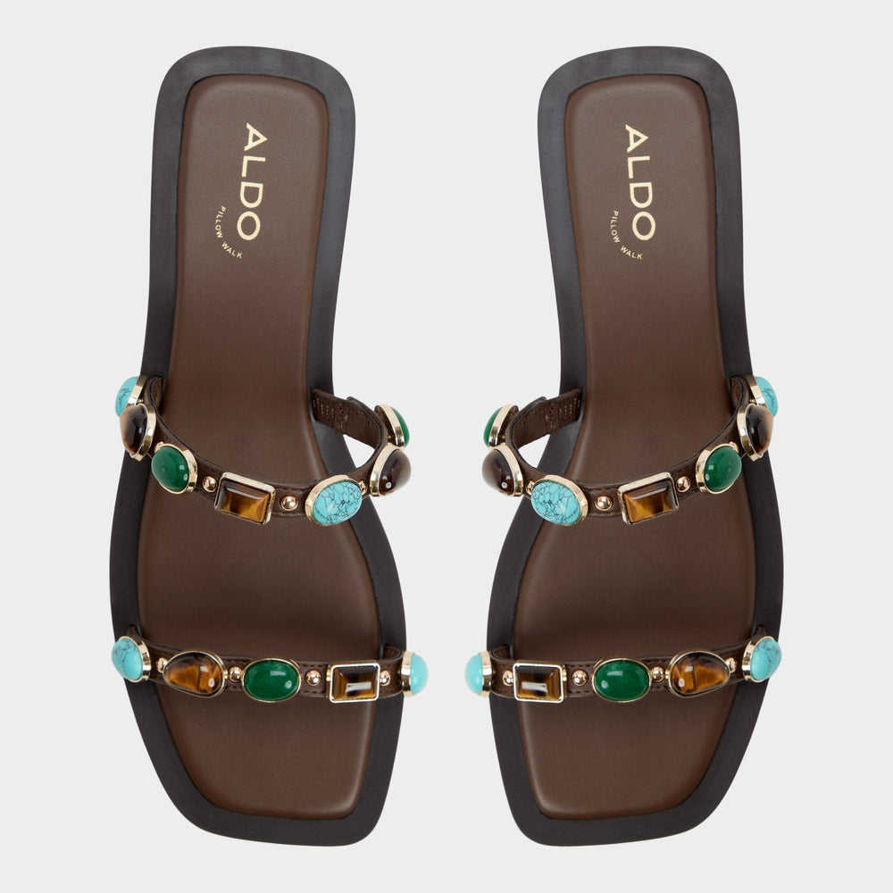 Aldo Sapphira in Dark Brown 14189967 - Slide sandal Dark brown
