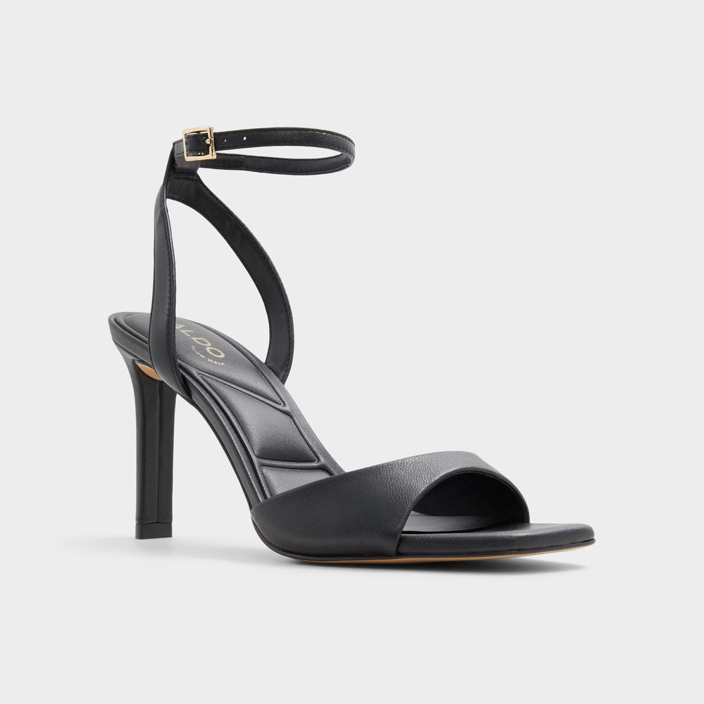 Aldo Sake Black Women's Strappy sandals - Strappy heeled sandal Black
