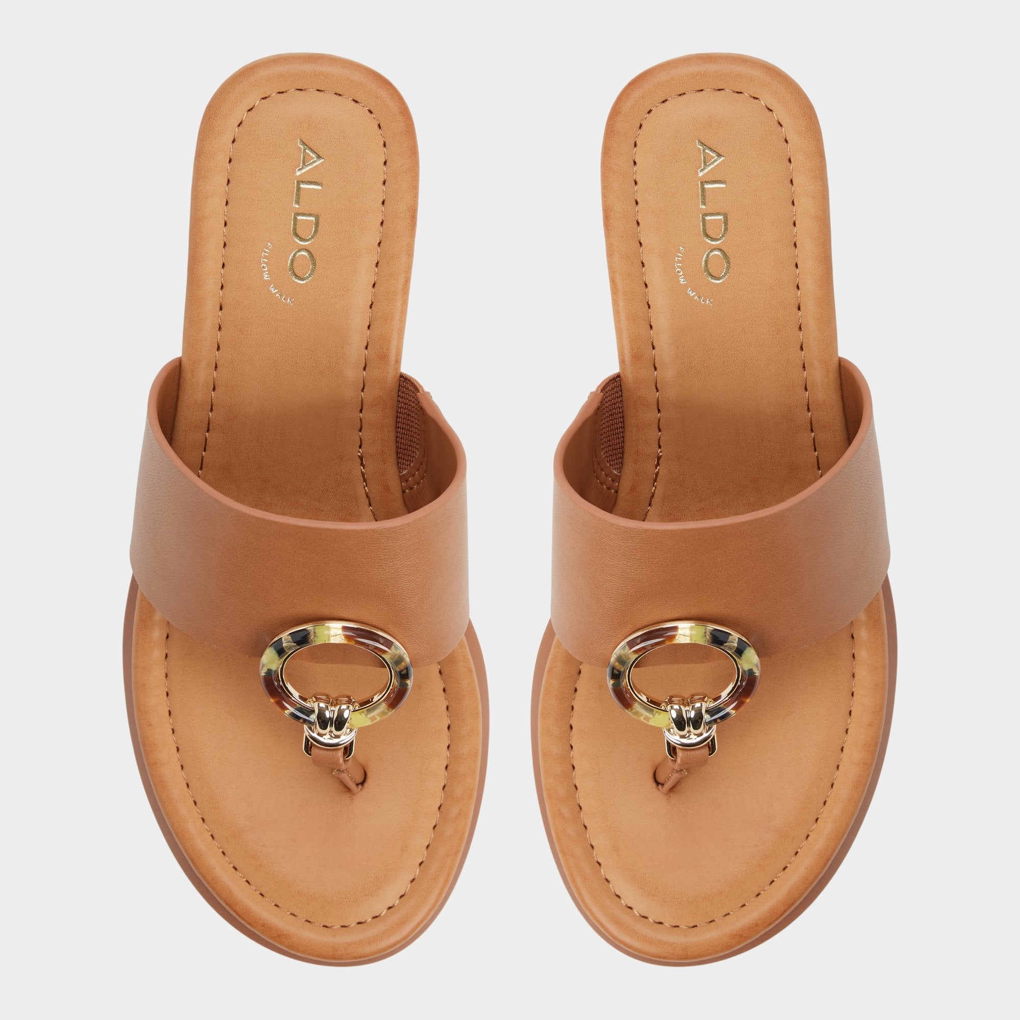 Aldo Friegan in Medium Brown - Slide sandal, Wedge heel Medium brown