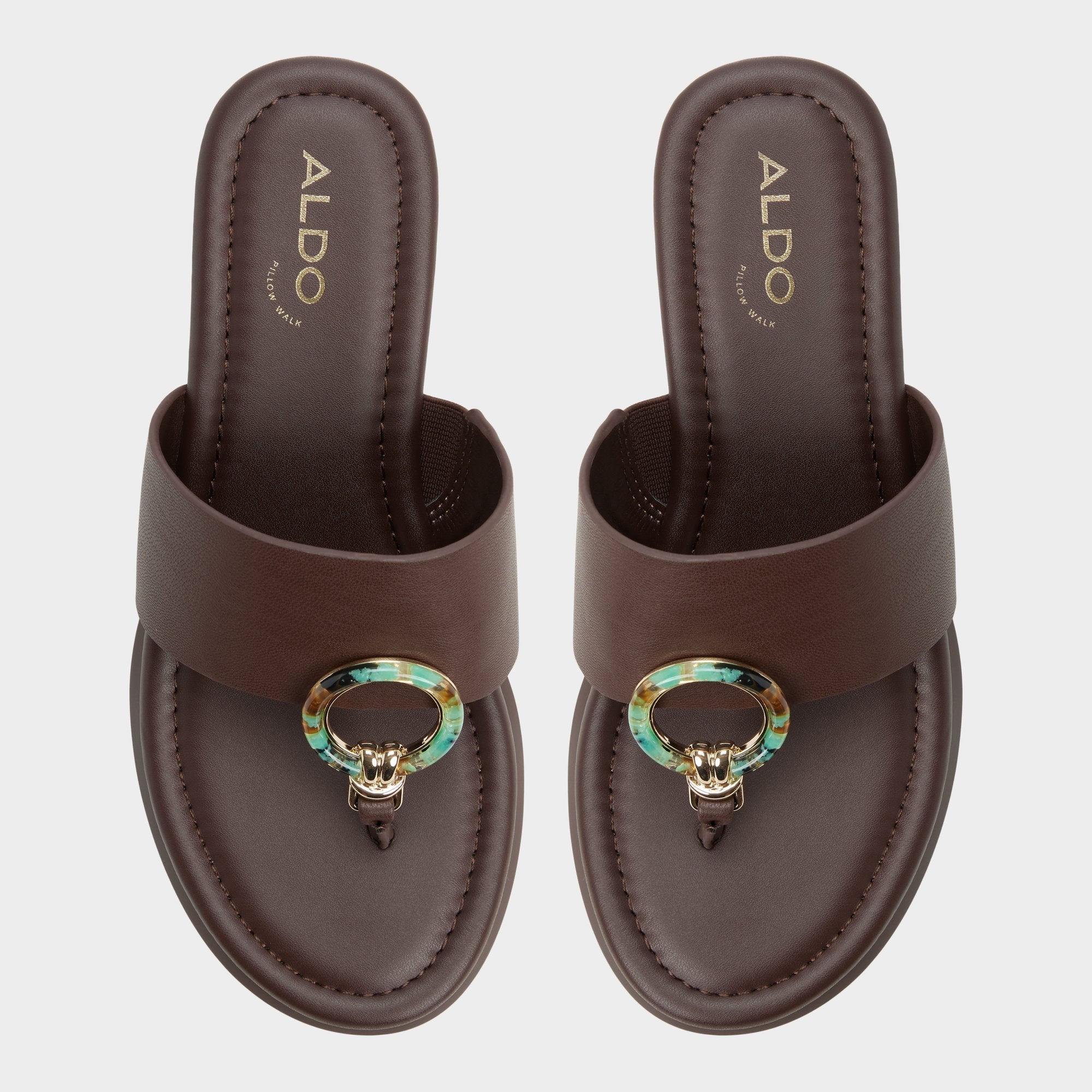 Aldo Friegan in Dark Brown - Slide sandal, Wedge heel Dark brown