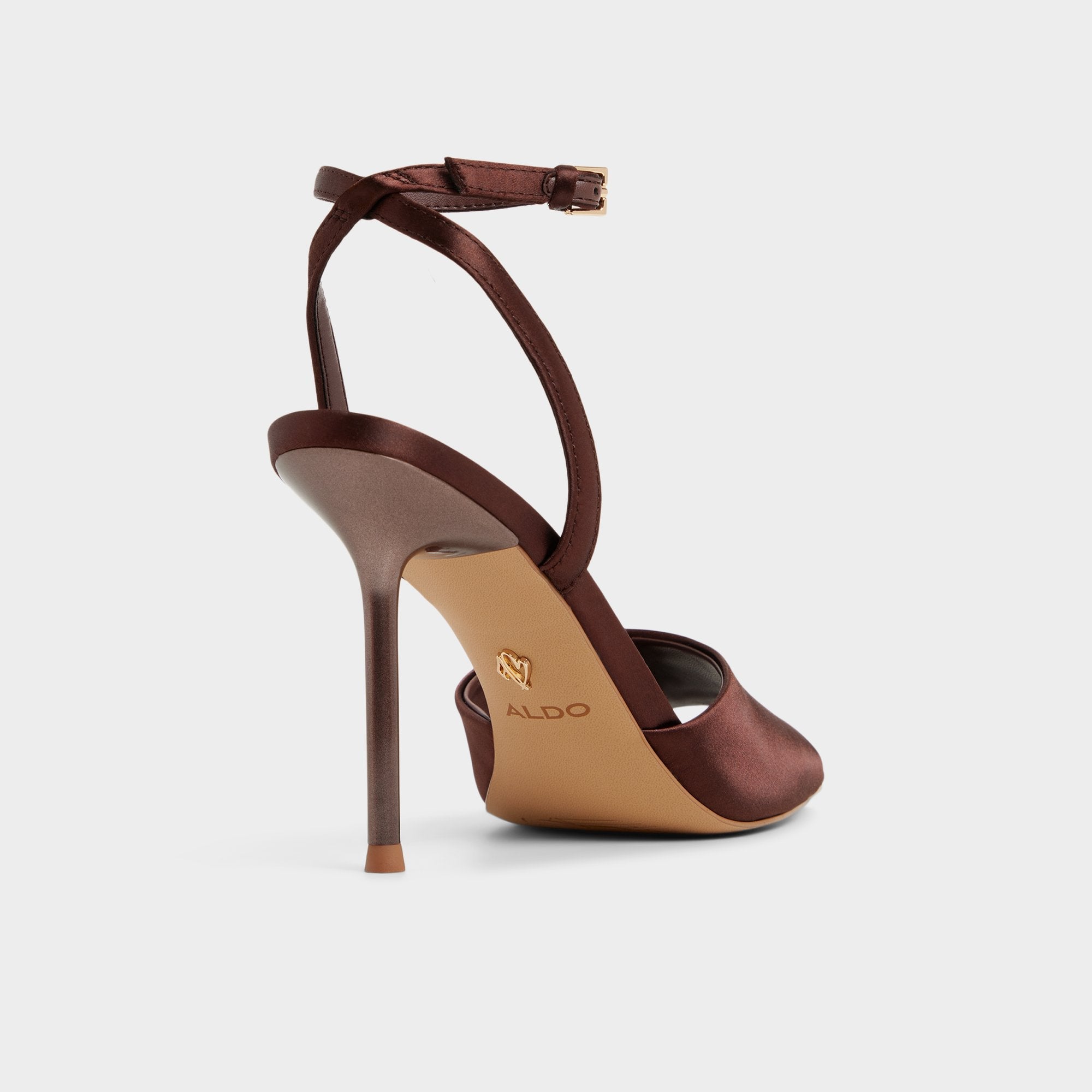 Aldo Kaiasien in Dark Brown 14151897 - Strappy heeled sandal, Stiletto heel Dark brown