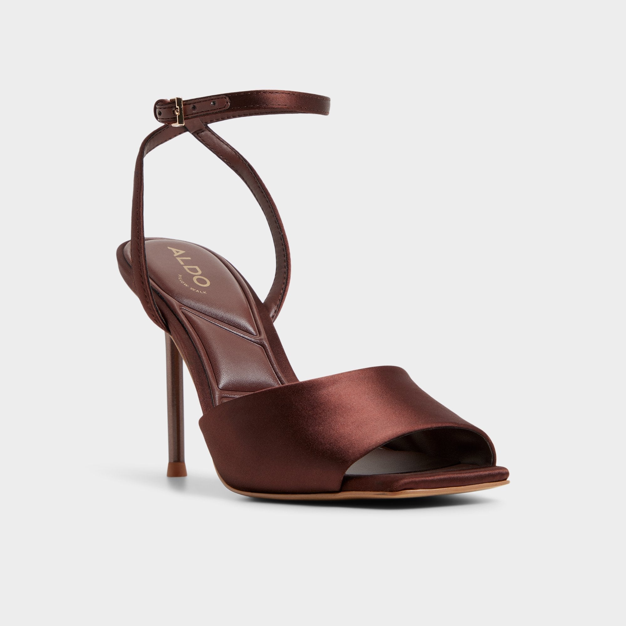 Aldo Kaiasien in Dark Brown 14151897 - Strappy heeled sandal, Stiletto heel Dark brown