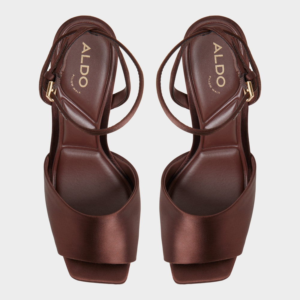 Aldo Kaiasien in Dark Brown 14151897 - Strappy heeled sandal, Stiletto heel Dark brown