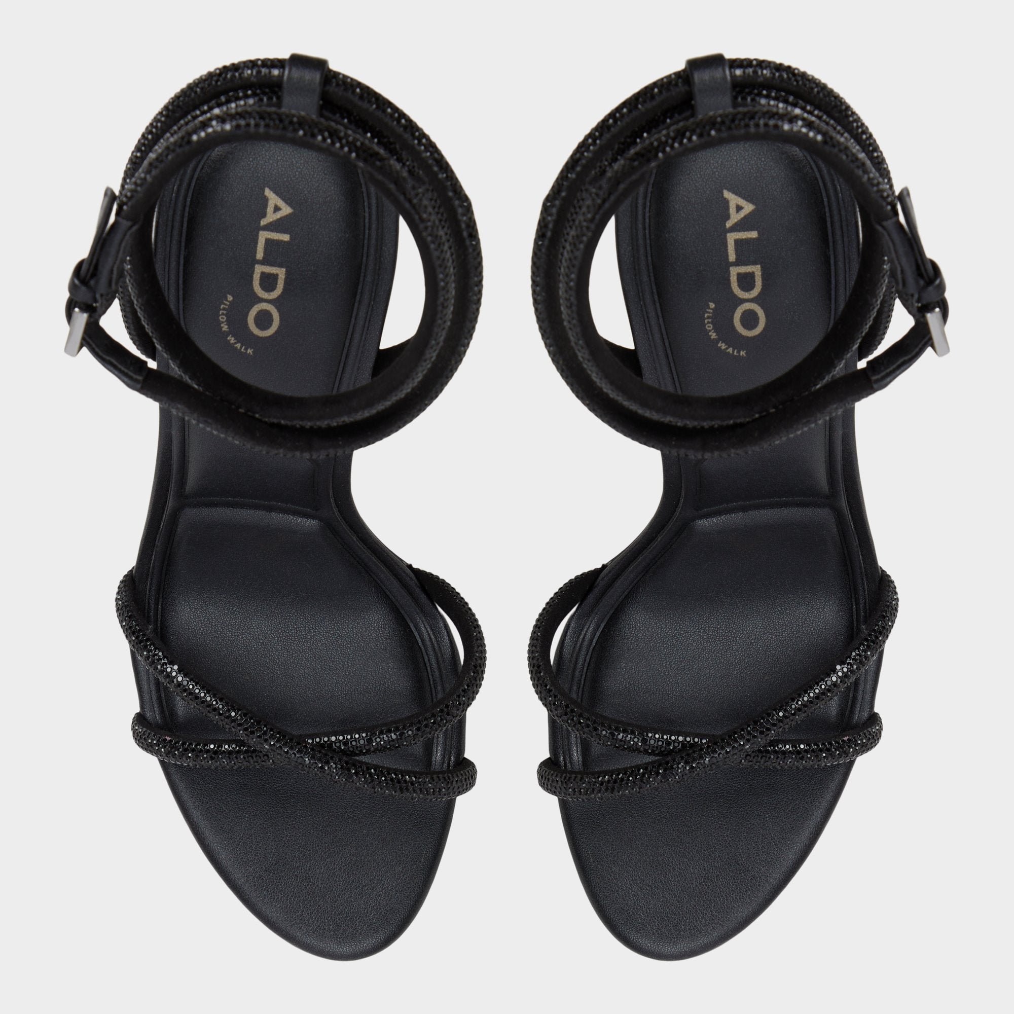 Aldo Manaelden Black Women's Strappy sandals - Strappy heeled sandal, Stiletto heel Black