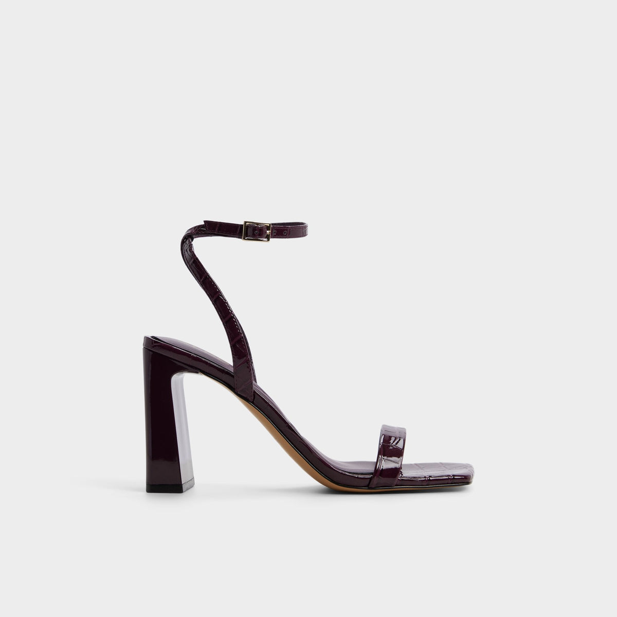 Aldo Azzira in Bordo - Strappy heeled sandal, Block heel Bordo