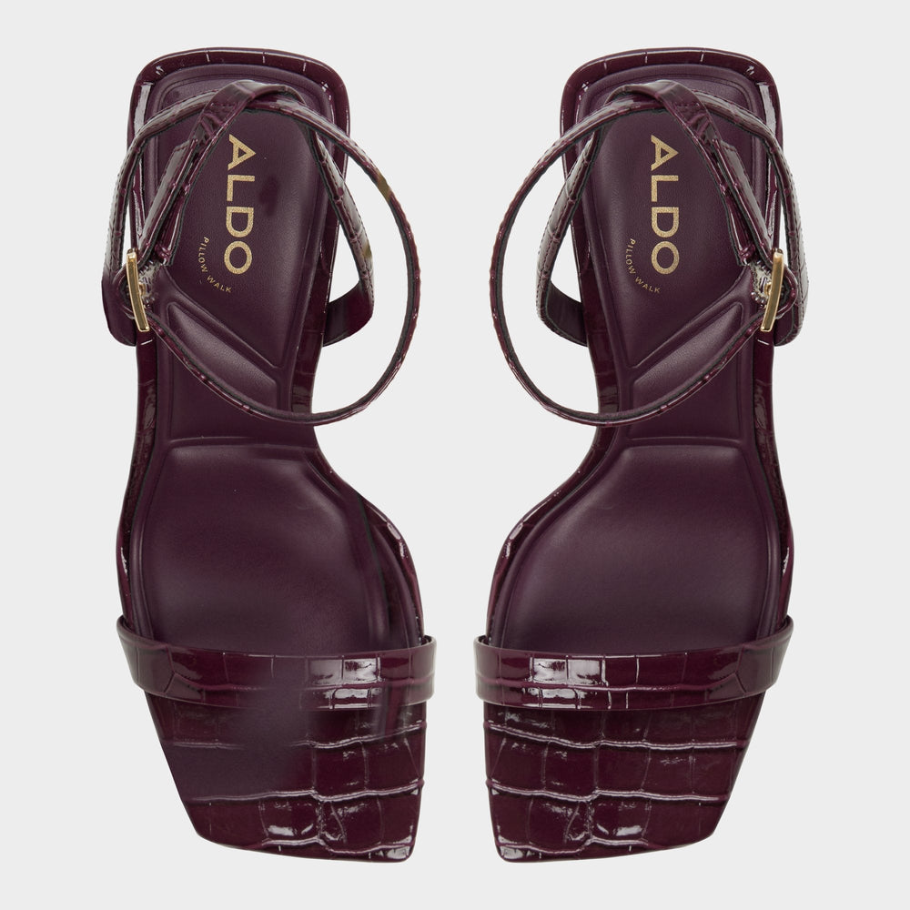 Aldo Azzira in Bordo - Strappy heeled sandal, Block heel Bordo