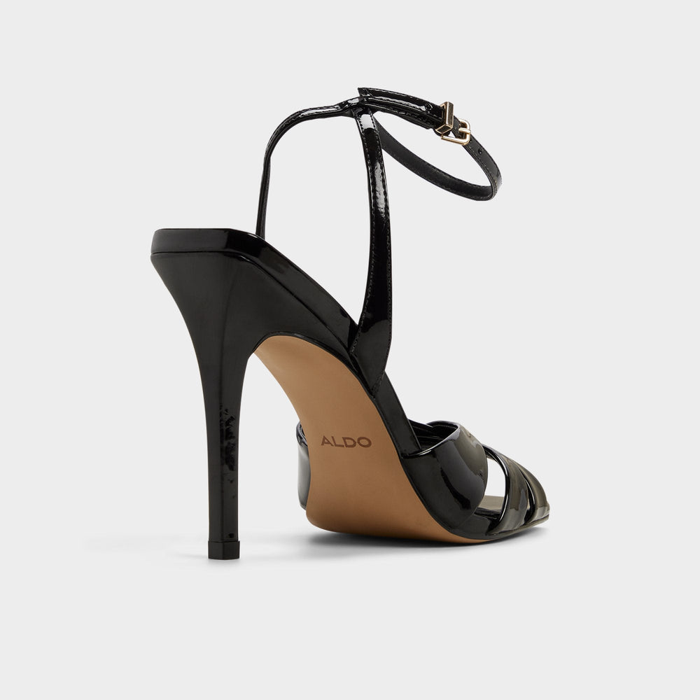 Aldo Meteora in Black - Strappy heeled sandal, Stiletto heel Black