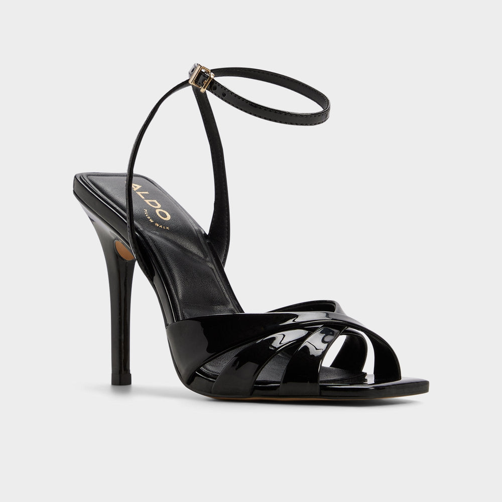 Aldo Meteora in Black - Strappy heeled sandal, Stiletto heel Black