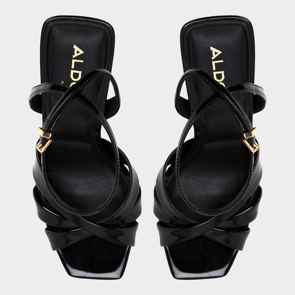 Aldo Meteora in Black - Strappy heeled sandal, Stiletto heel Black