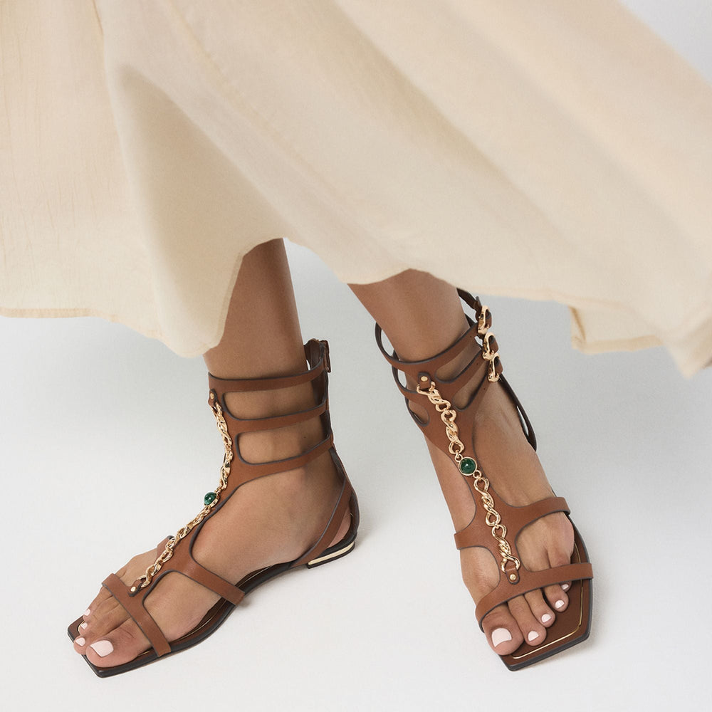 Aldo Marisea in Medium Brown - Gladiator sandal Medium brown