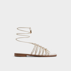 Aldo Unoma in White Bone - Strappy flat sandal White/bone