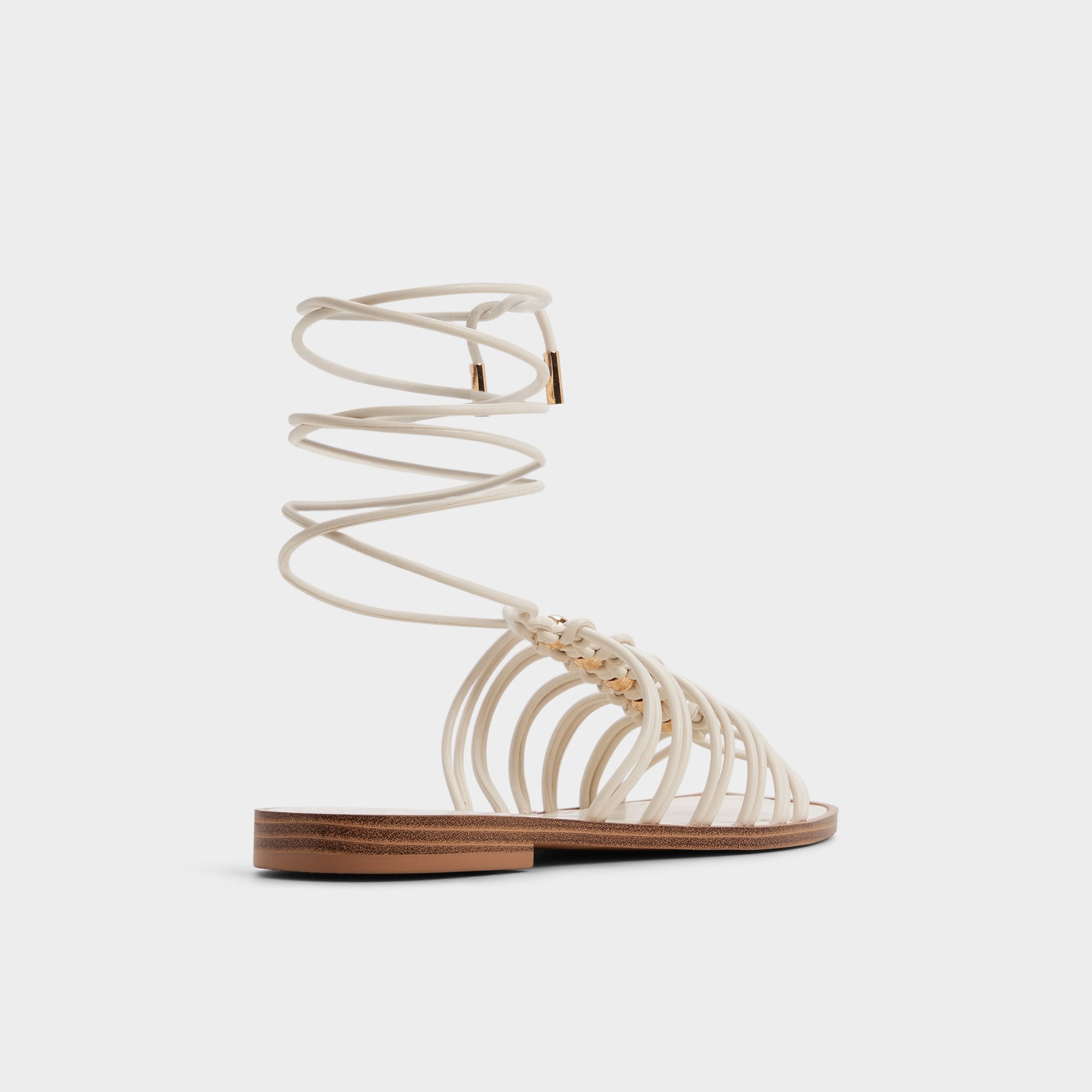 Aldo Unoma in White Bone - Strappy flat sandal White/bone