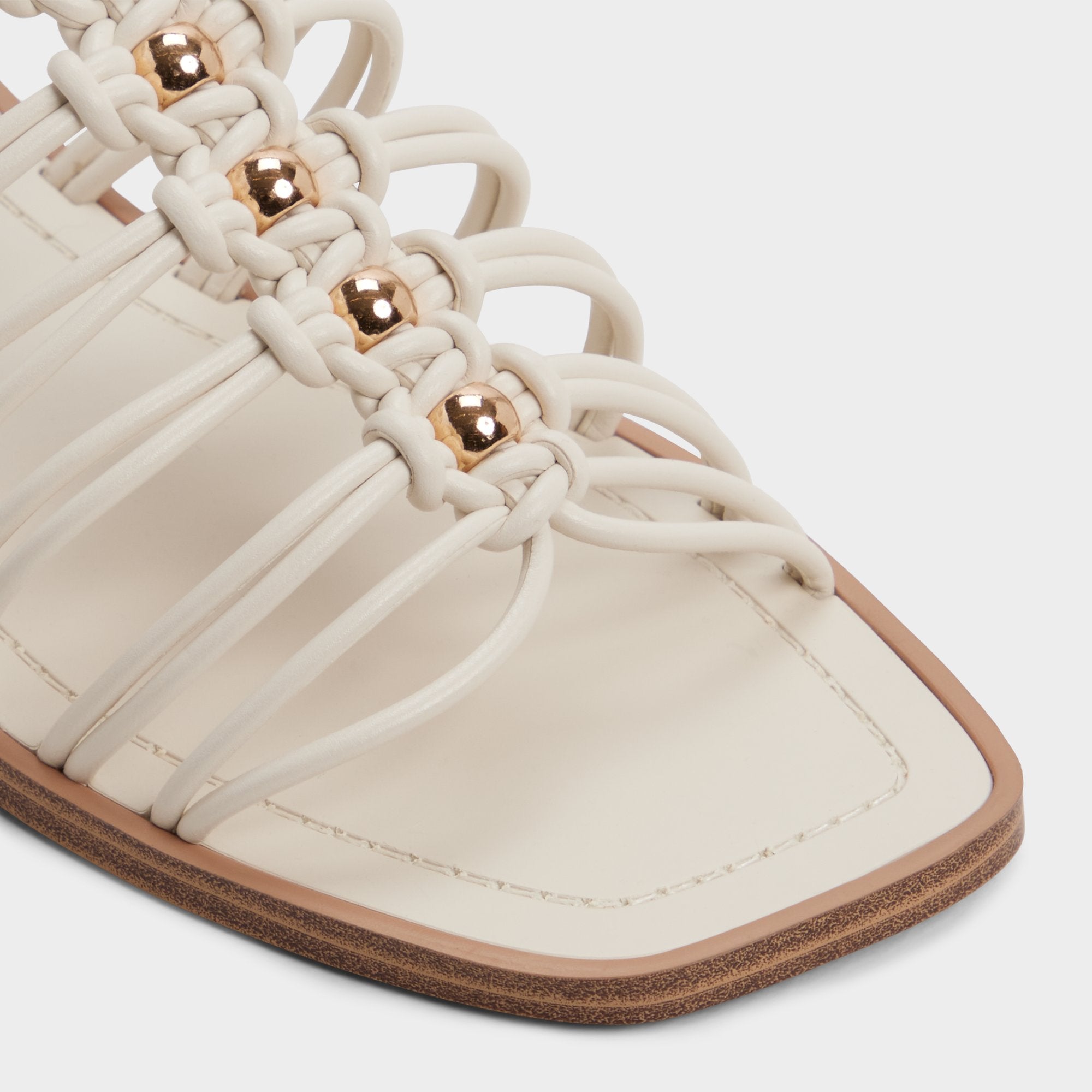 Aldo Unoma in White Bone - Strappy flat sandal White/bone