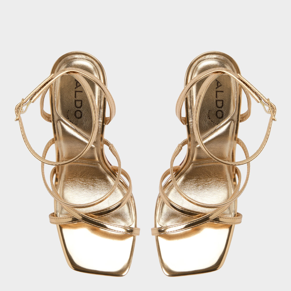 Aldo Galoi Gold Women's Iridescent metallics - Strappy heeled sandal Gold