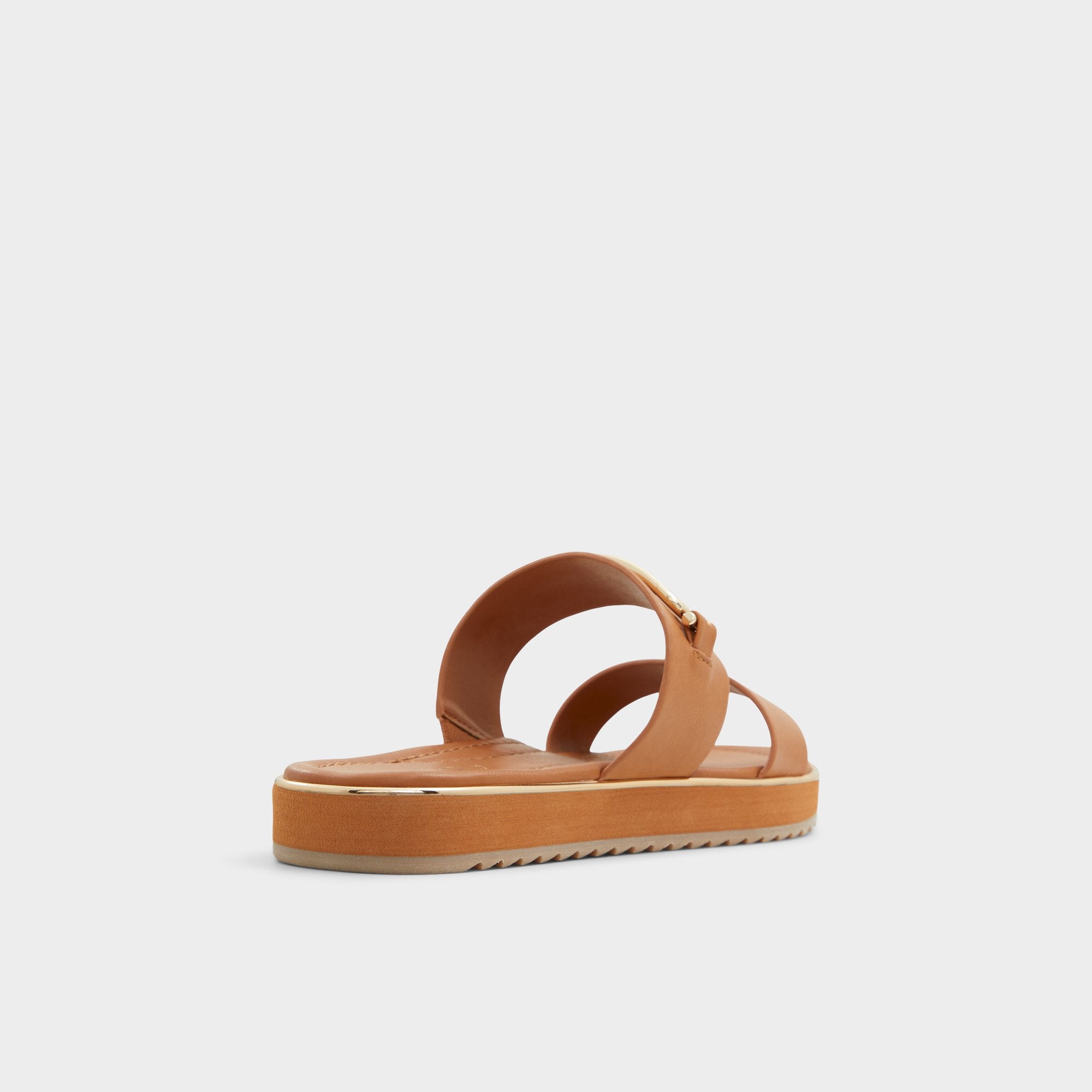 Aldo Lagoon Other Brown Women's Flats - Strappy flat sandal, Footbed sandal Other brown