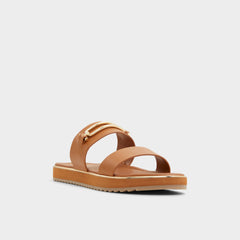 Aldo Lagoon Other Brown Women's Flats - Strappy flat sandal, Footbed sandal Other brown