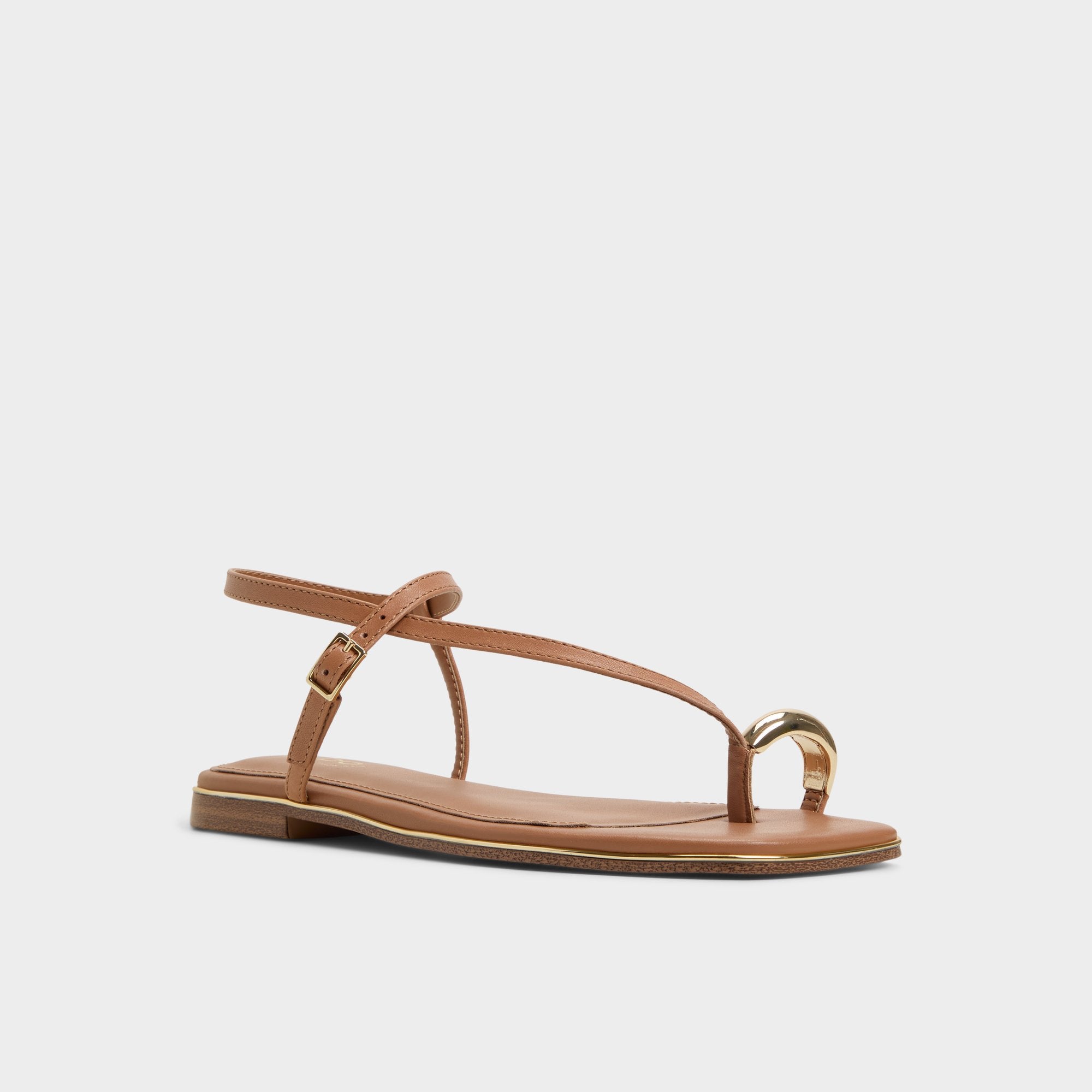Aldo Jomalina Medium Brown Women's Flats - Strappy flat sandal Medium Brown