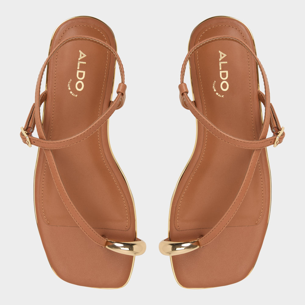 Aldo Jomalina Medium Brown Women's Flats - Strappy flat sandal Medium Brown