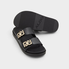 Aldo Alessie Black Women's Footbed sandals - Footbed sandal, Footbed sandal Black