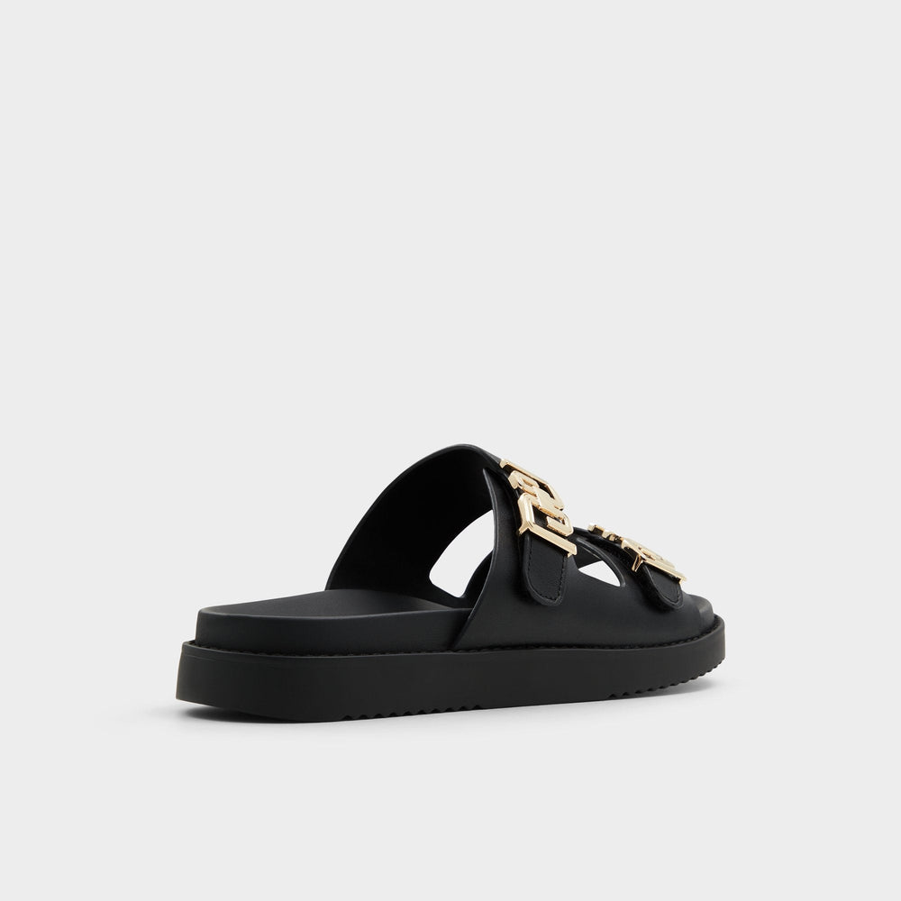 Aldo Alessie Black Women's Footbed sandals - Footbed sandal, Footbed sandal Black