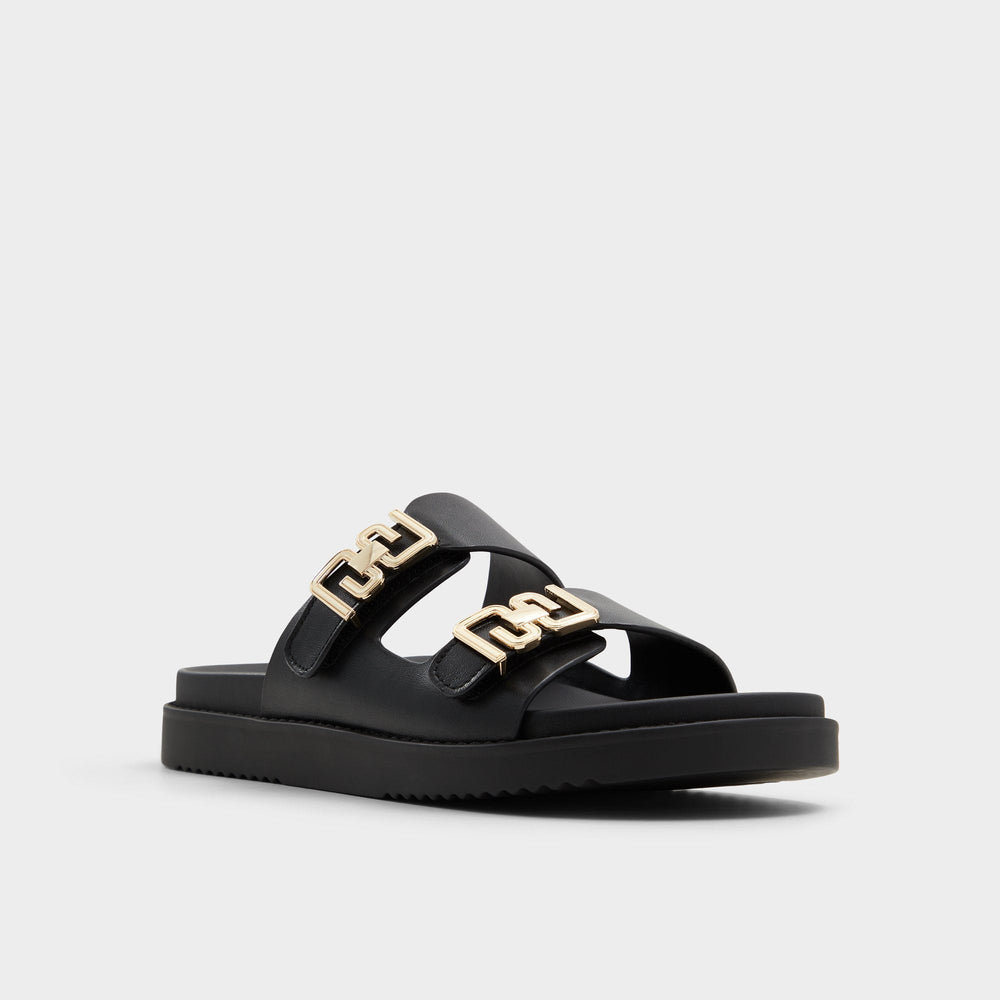 Aldo Alessie Black Women's Footbed sandals - Footbed sandal, Footbed sandal Black