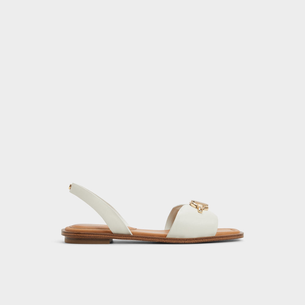Aldo Goassi White/Bone Women's Flats - Flat sandal White/bone