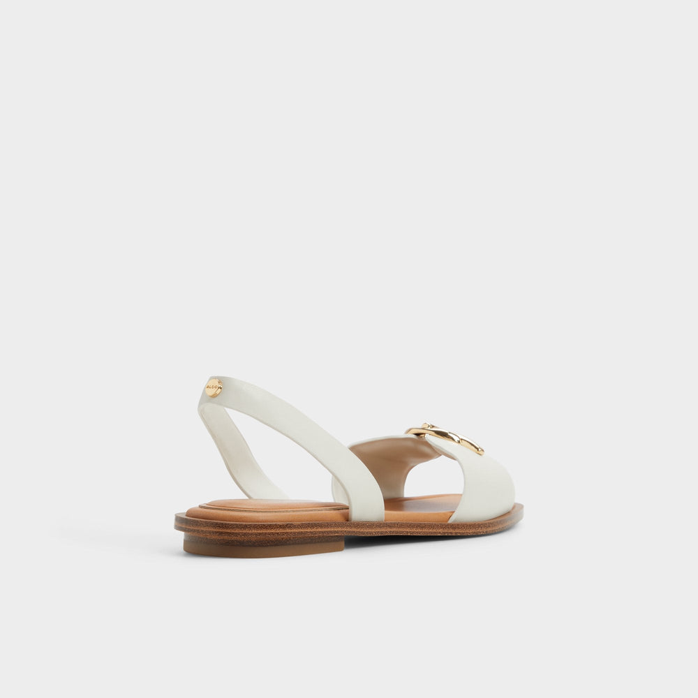 Aldo Goassi White/Bone Women's Flats - Flat sandal White/bone