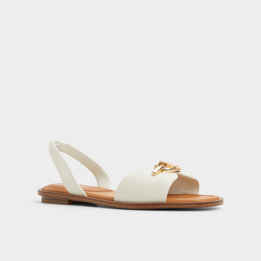 Aldo Goassi White/Bone Women's Flats - Flat sandal White/bone