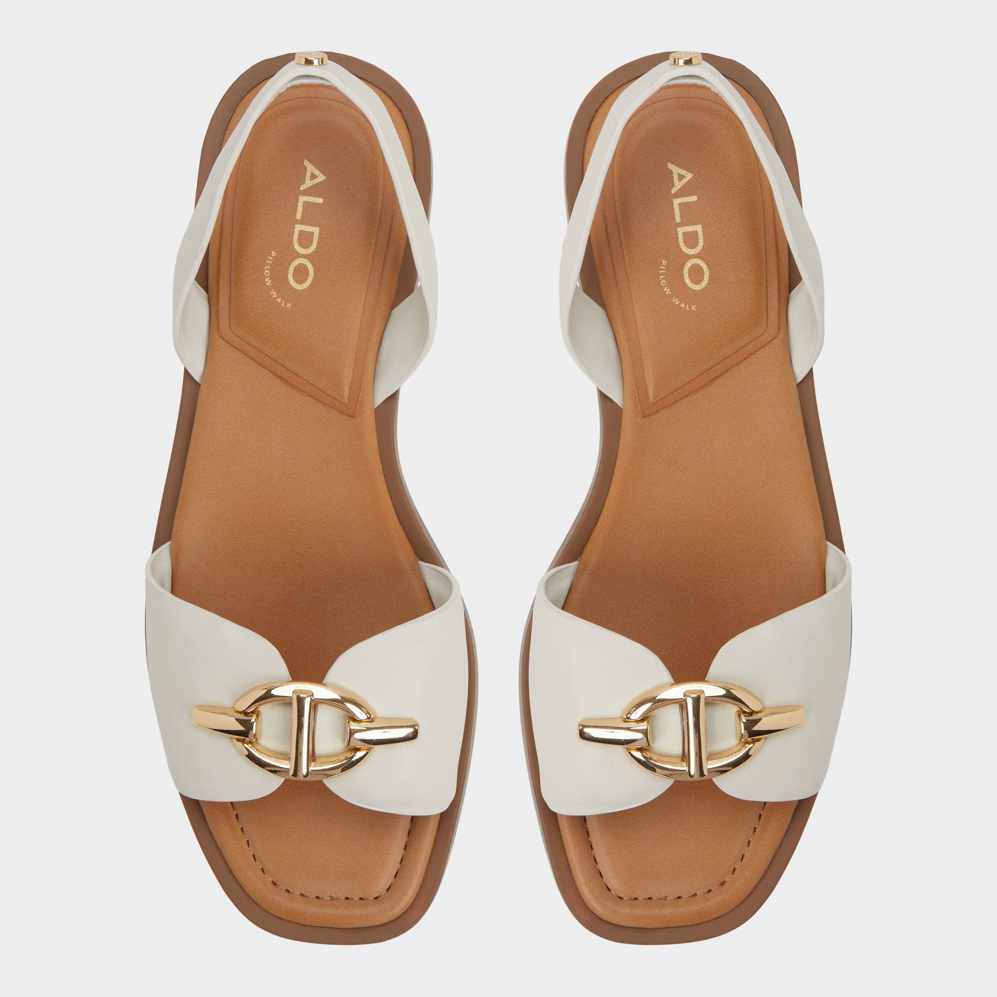 Aldo Goassi White/Bone Women's Flats - Flat sandal White/bone
