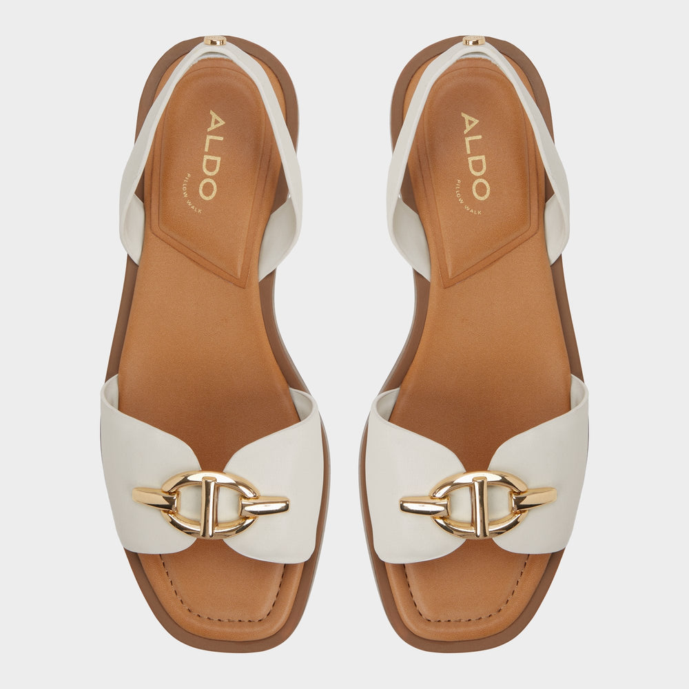 Aldo Goassi White/Bone Women's Flats - Flat sandal White/bone