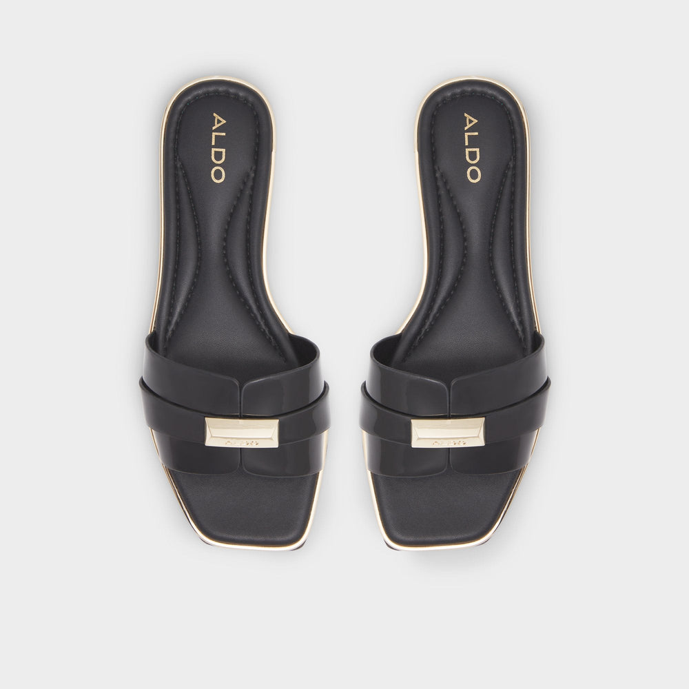 Aldo Darine Black Women's Flats - Slide sandal Black