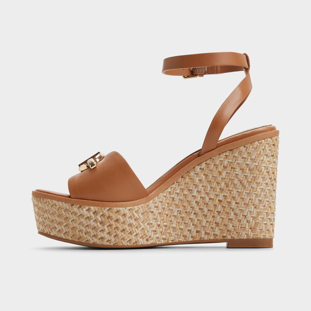 Aldo Ybylin Medium Brown Women's Wedges - Wedge sandal, Wedge heel Medium Brown