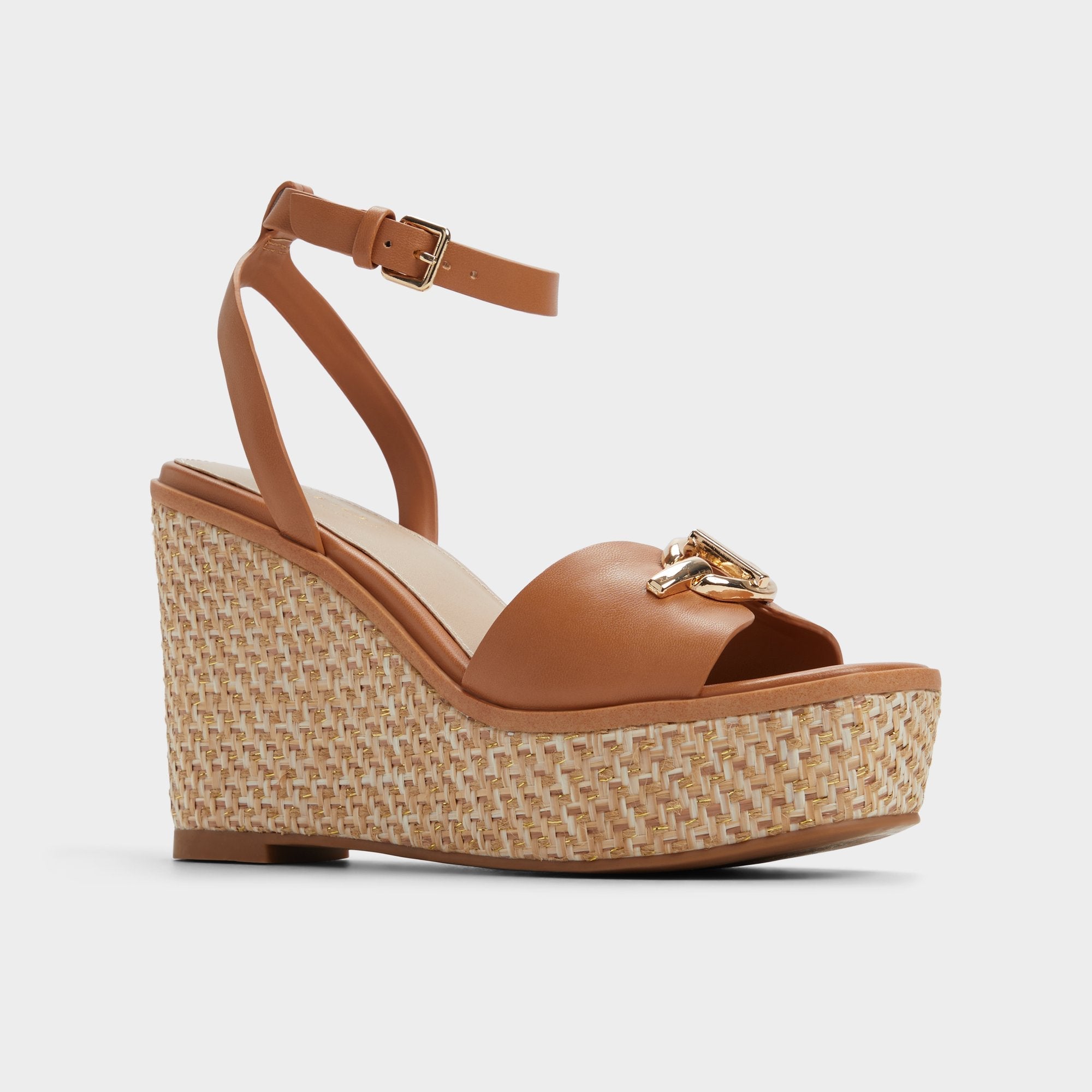 Aldo Ybylin Medium Brown Women's Wedges - Wedge sandal, Wedge heel Medium Brown