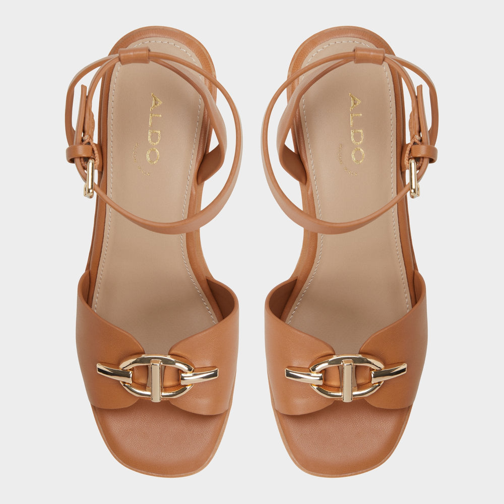 Aldo Ybylin Medium Brown Women's Wedges - Wedge sandal, Wedge heel Medium Brown