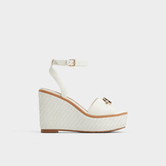 Aldo Ybylin White Women's Wedges - Wedge sandal, Wedge heel White