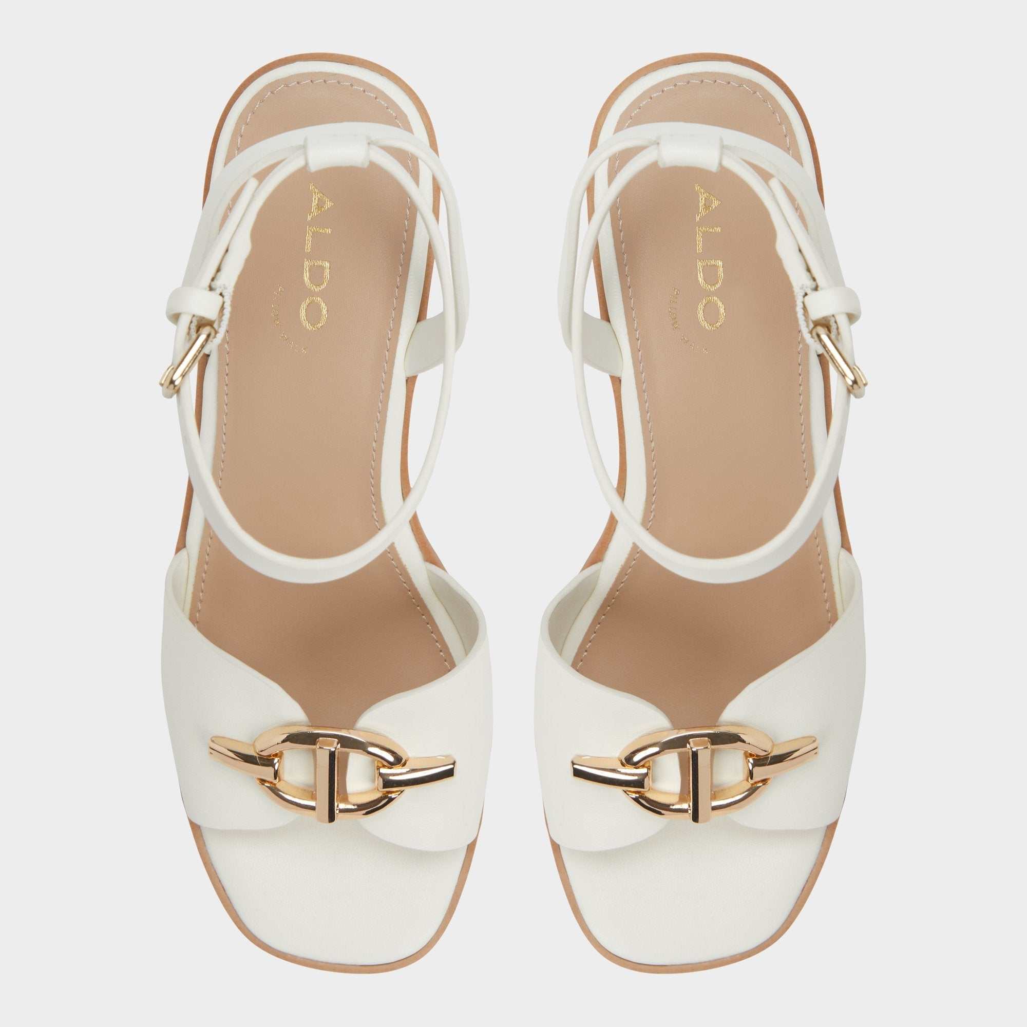 Aldo Ybylin White Women's Wedges - Wedge sandal, Wedge heel White
