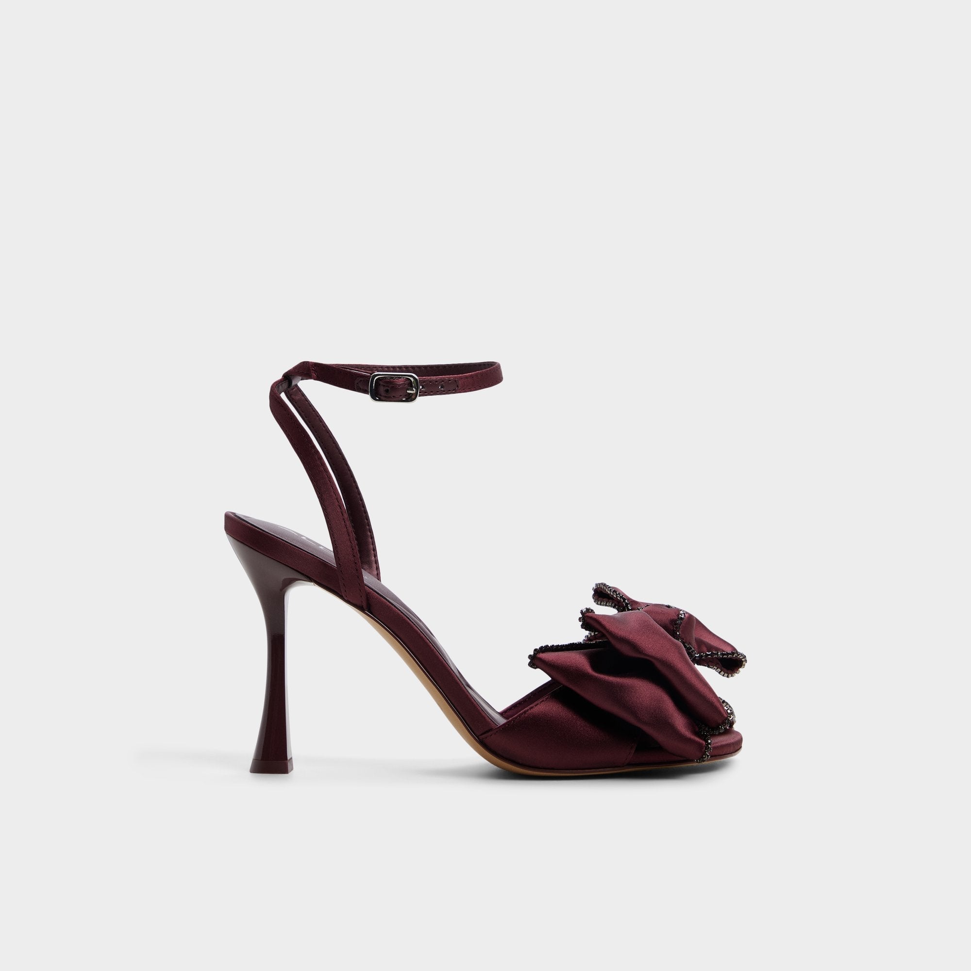 Aldo Tinsel in Bordo - Strappy heeled sandal, Stiletto heel Bordo